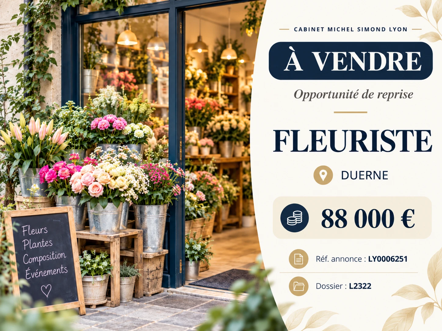 Visuel d'illustration d'une boutique de fleuriste